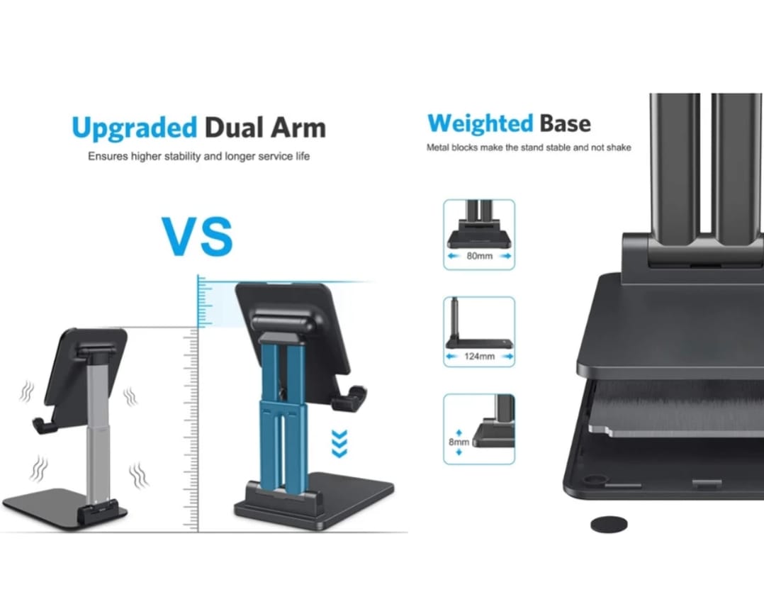 Adjustable ipad, tablet stand for live broadcast/ videocall. - Image 5