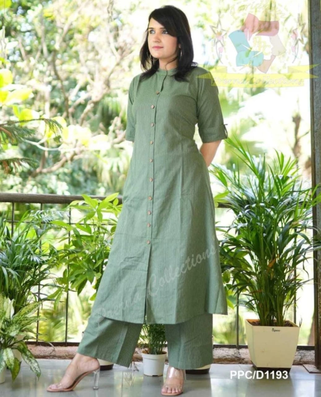 cotton women kurta pent set - Image 3