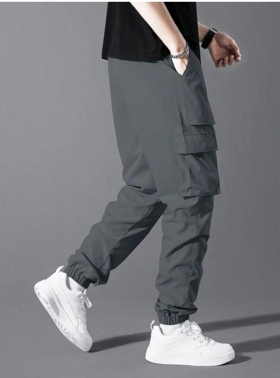 Men’s Grey Cargo Pants - Image 2
